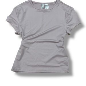 Divided Gray Cap Sleeve Fitted T-Shirt